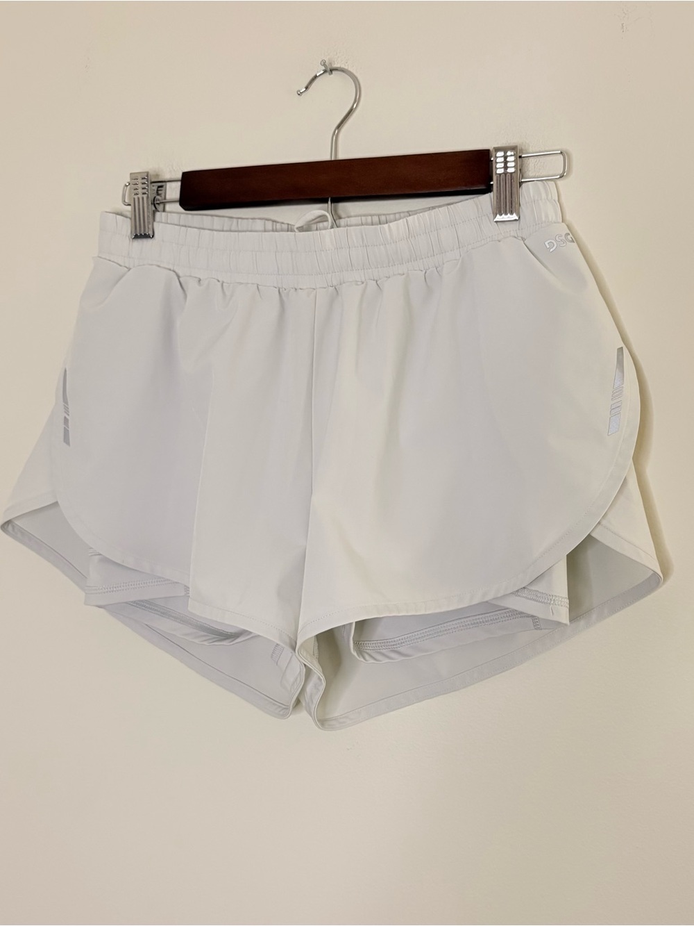 DSG Women’s Small White Grey Shorts Liner Shorts Running Gym